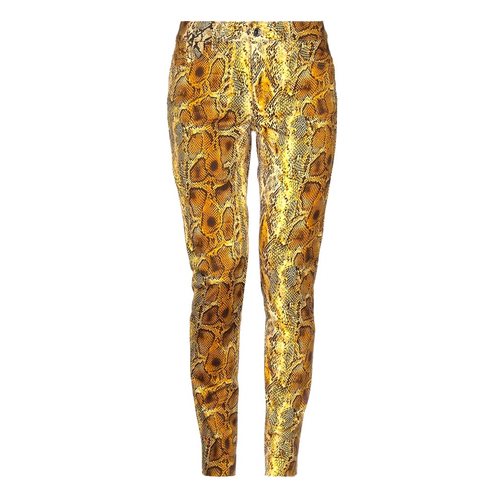Liu Jo. Golden Snake-Print Skinny Pants. Size 27. Made in Italy 🇮🇹. Stretchable